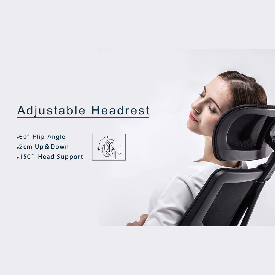 Dripex Bürostuhl Ergonomischer Stuhl mit 140 ° Verstellbarer Schreibtischstuhl Computerstuhl mit Kopfstütze und Lordosenstütze