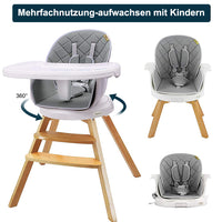 YOLEO 360 Degree Rotating High Chair Wooden Children's High Chair
