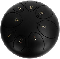 Dripex Steel Drum Zungentrommel Ätherische Trommel Entspannendes Instrument Töne Schlaginstrument Hand Pan 8 Tone mit Trommelschlägeln Tragetasche Note Sticks für Meditation Yoga Klangheilung