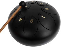 Dripex Steel Drum Zungentrommel Ätherische Trommel Entspannendes Instrument Töne Schlaginstrument Hand Pan 8 Tone mit Trommelschlägeln Tragetasche Note Sticks für Meditation Yoga Klangheilung