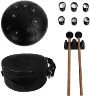 Dripex Steel Drum Zungentrommel Ätherische Trommel Entspannendes Instrument Töne Schlaginstrument Hand Pan 8 Tone mit Trommelschlägeln Tragetasche Note Sticks für Meditation Yoga Klangheilung