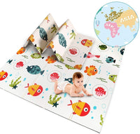 Baby Spielteppich Kinder Spielmatte Beidseitige Krabbelmatte Krabbeldecke Spieldecke 200 x 180 cm Doppelseiten spielbar gym yoga matte
