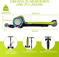 YOLEO Kinder Scooter Roller mit LED Leuchtenden Räder
