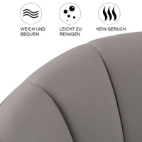 OUNUO Baby Hochstuhl Vertehllbar und Klappbar Kinderhochstuhl mitwachsend Kindersitz Kinderstuhl mit Sicherheitsgurt 6 Monaten bis 6 Jahre PU Leder Kissen Grau