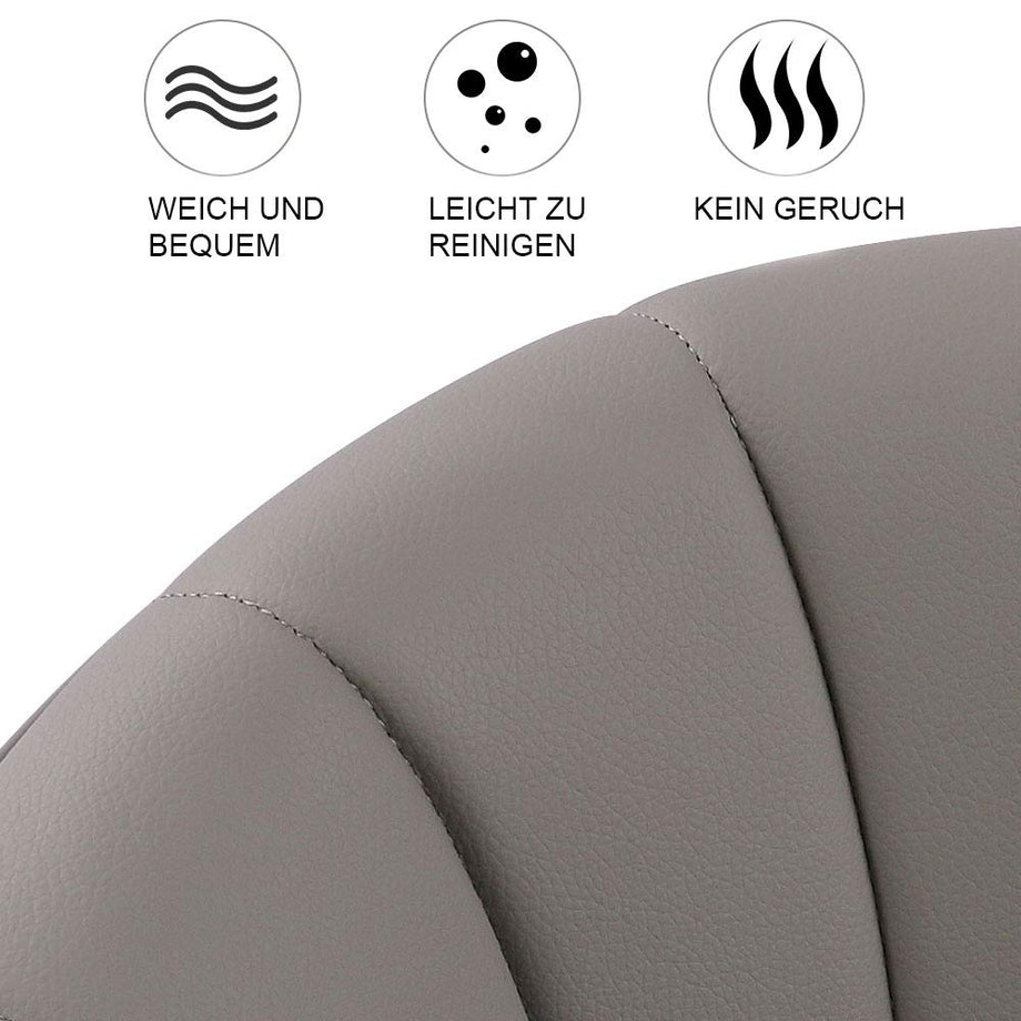 OUNUO Baby Hochstuhl Vertehllbar und Klappbar Kinderhochstuhl mitwachsend Kindersitz Kinderstuhl mit Sicherheitsgurt 6 Monaten bis 6 Jahre PU Leder Kissen Grau