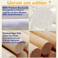 YOLEO Kinderzelt Tipi Spielzelt für Kinder Kinderzimmer Zelt Kinder Geschenke Zelt Indianerzelt - Spielhaus Zelt für Drinnen und Draußen - aus Baumwolle und Leinen