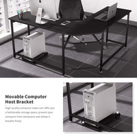 Dripex Büro Schreibtisch Computertisch 155 x 155 x 75 cm Gaming Tisch Mit L-Form für PC mit CPU-Ständer