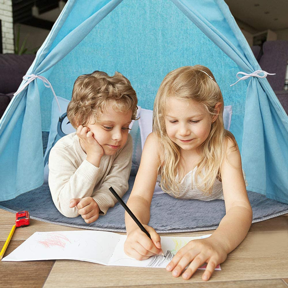 YOLEO Kinderzelt Tipi Spielzelt für Kinder Kinderzimmer Zelt Kinder Geschenke Zelt Indianerzelt - Spielhaus Zelt für Drinnen und Draußen - aus Baumwolle und Leinen