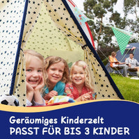 YOLEO Kinderzelt Tipi Spielzelt für Kinder Kinderzimmer Zelt Kinder Geschenke Zelt Indianerzelt - Spielhaus Zelt für Drinnen und Draußen - aus Baumwolle und Leinen