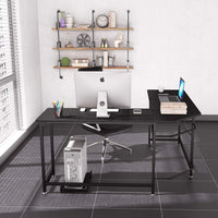 Dripex Büro Schreibtisch Computertisch 155 x 155 x 75 cm Gaming Tisch Mit L-Form für PC mit CPU-Ständer