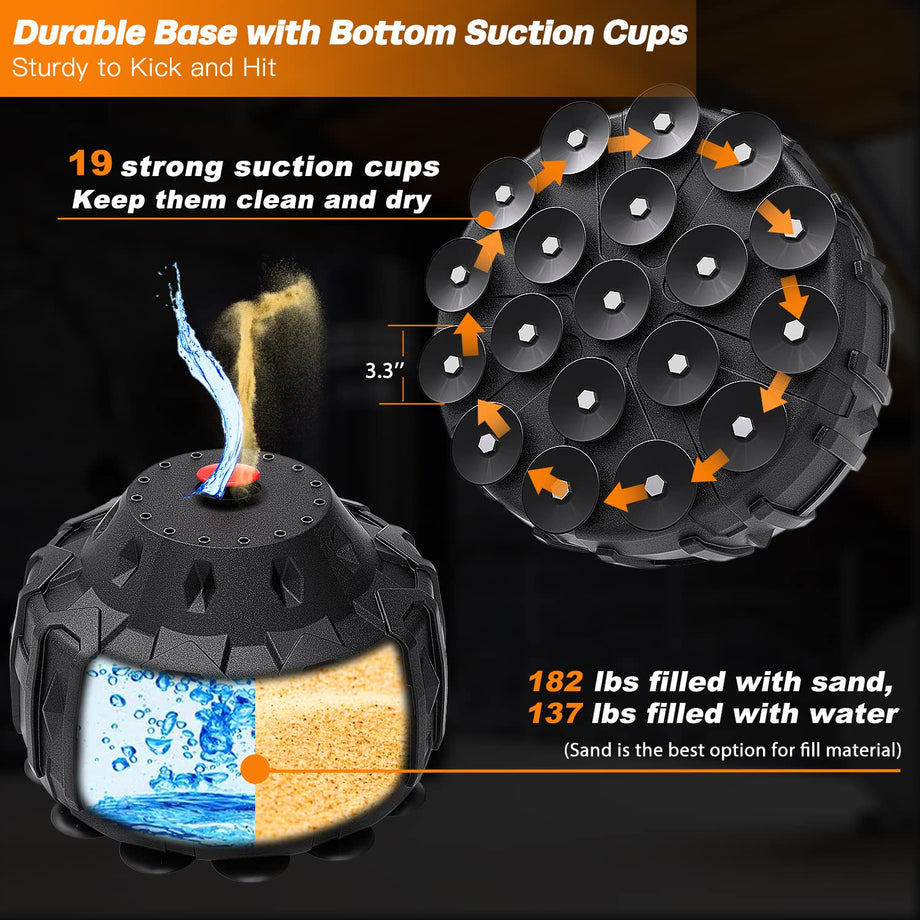 Dripex Freistehender Boxsack Standboxsäcke, MMA Boxpartner Boxing Trainer Heavy Duty Punchingsäcke Boxsack mit Saugfu