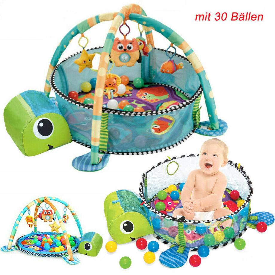 Erlebnisdecke Spieldecke Krabbeldecke Bällebad mit 30 Bällen Kinderzimmer Baby GD