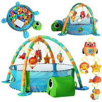 Erlebnisdecke Spieldecke Krabbeldecke Bällebad mit 30 Bällen Kinderzimmer Baby GD