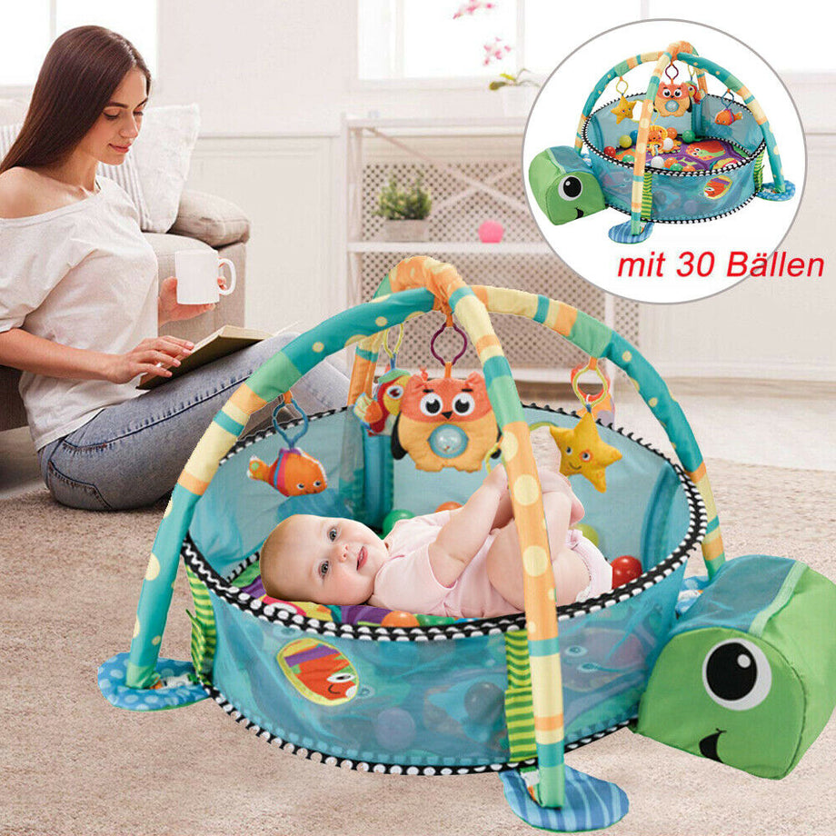 Erlebnisdecke Spieldecke Krabbeldecke Bällebad mit 30 Bällen Kinderzimmer Baby GD