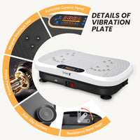 Dripex Vibrationsplatte, 3D Trainingsgerät mit 99 Vibrationsstufen, 5 Trainingsprogramme, Bluetooth Lautsprecher, Trainingsbänder