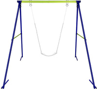 Dripex Schaukelgestell Kinder, Metall Schaukelgerüst bis 100KG Stabil 193x160x180cm Schaukel Gestell Outdoor Garten Spielplatz für Kinderschaukel Nestschaukel Kletterleiter