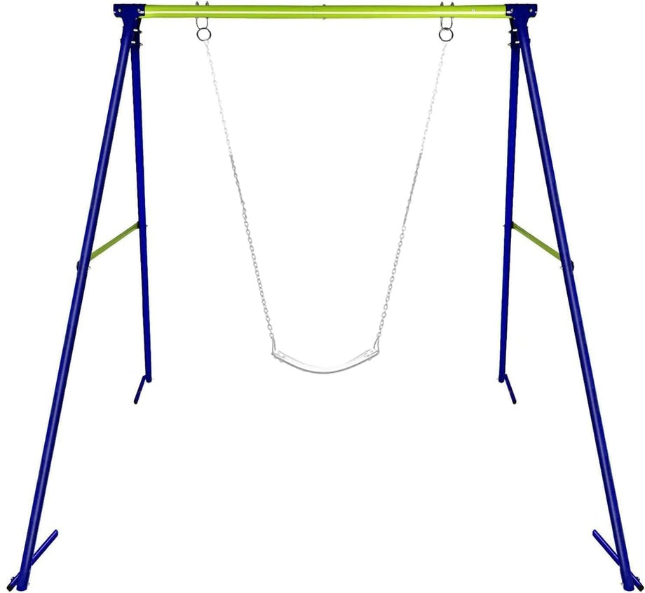 Dripex Schaukelgestell Kinder, Metall Schaukelgerüst bis 100KG Stabil 193x160x180cm Schaukel Gestell Outdoor Garten Spielplatz für Kinderschaukel Nestschaukel Kletterleiter