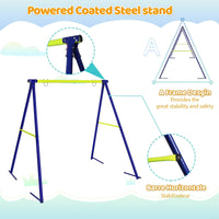 Dripex Schaukelgestell Kinder, Metall Schaukelgerüst bis 100KG Stabil 193x160x180cm Schaukel Gestell Outdoor Garten Spielplatz für Kinderschaukel Nestschaukel Kletterleiter
