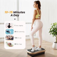 Dripex Vibration Plate, 3D Training Device with 99 Vibration Levels, 5 Training Programmes, Bluetooth Speaker, Training Bands
