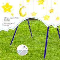 Dripex Schaukelgestell Kinder, Metall Schaukelgerüst bis 100KG Stabil 193x160x180cm Schaukel Gestell Outdoor Garten Spielplatz für Kinderschaukel Nestschaukel Kletterleiter