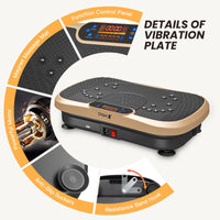 Dripex Vibration Plate, 3D Training Device with 99 Vibration Levels, 5 Training Programmes, Bluetooth Speaker, Training Bands