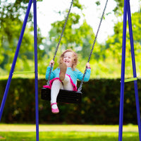 Dripex Schaukelgestell Kinder, Metall Schaukelgerüst bis 100KG Stabil 193x160x180cm Schaukel Gestell Outdoor Garten Spielplatz für Kinderschaukel Nestschaukel Kletterleiter