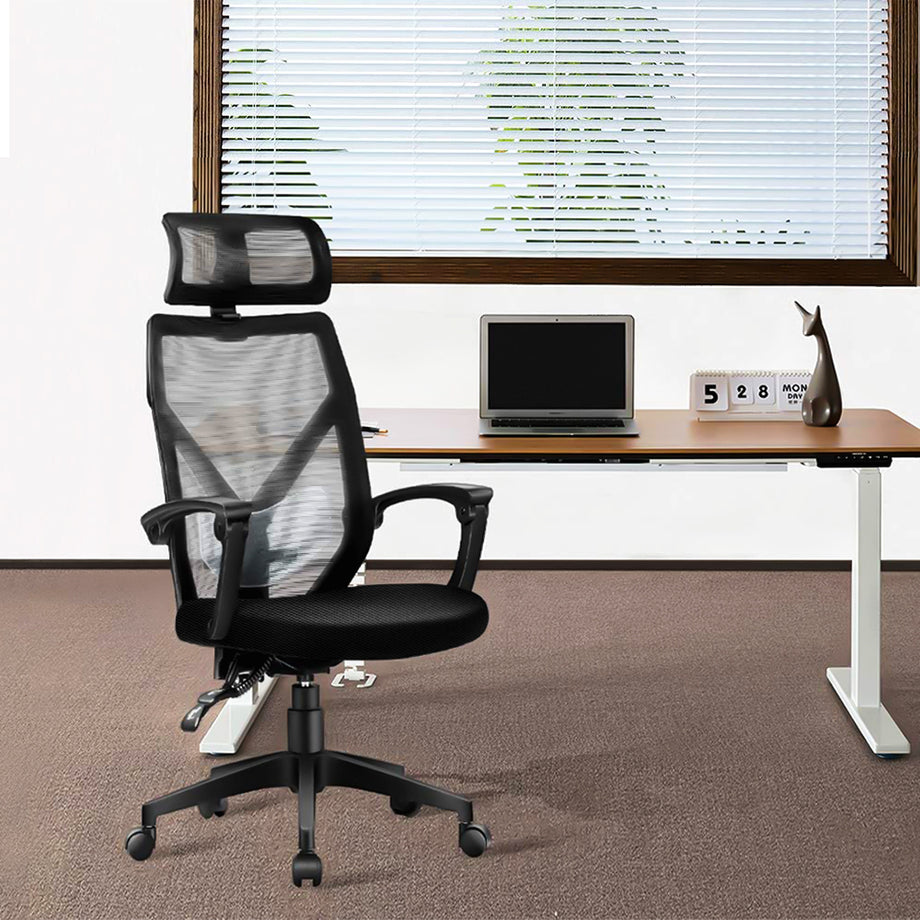 Dripex Bürostuhl Ergonomischer Stuhl mit 140 ° Verstellbarer Schreibtischstuhl Computerstuhl mit Kopfstütze und Lordosenstütze