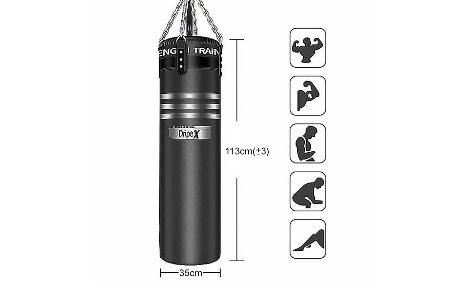 Boxsack Set Ungefüllt Sandsack Boxpartner BoxenSet mit Drehwirbel Stahlkette