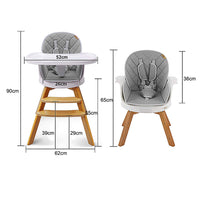 YOLEO 360 Degree Rotating High Chair Wooden Children's High Chair