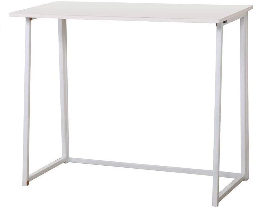 Dripex Faltbar Tisch Schreibtisch Computertisch für Homeoffice Arbeitszimmer Klappbar PC Tisch (Weiß)