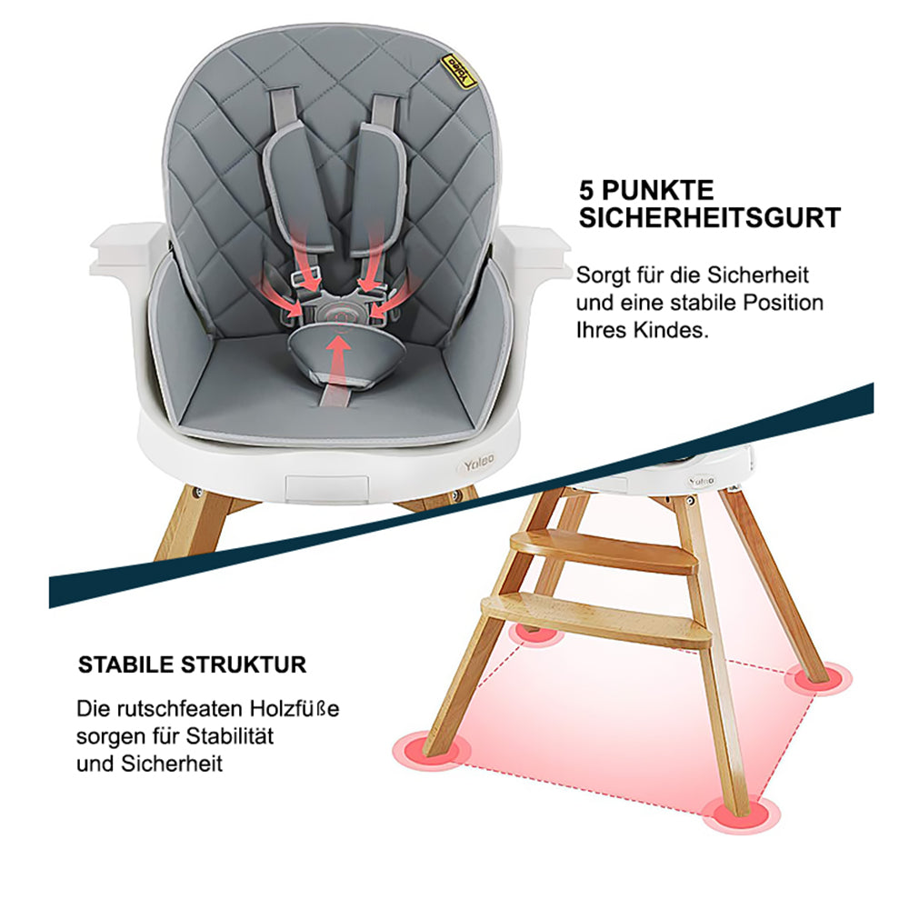 Dripex Degree YOLEO Wooden High 360 Rotating Chair Chair – -DE Children\'s High