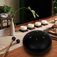 Dripex Steel Drum Zungentrommel Ätherische Trommel Entspannendes Instrument Töne Schlaginstrument Hand Pan 8 Tone mit Trommelschlägeln Tragetasche Note Sticks für Meditation Yoga Klangheilung
