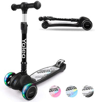 YOLEO Kinder Roller Kinderscooter Dreiradscooter mit LED Leuchtenden Räder