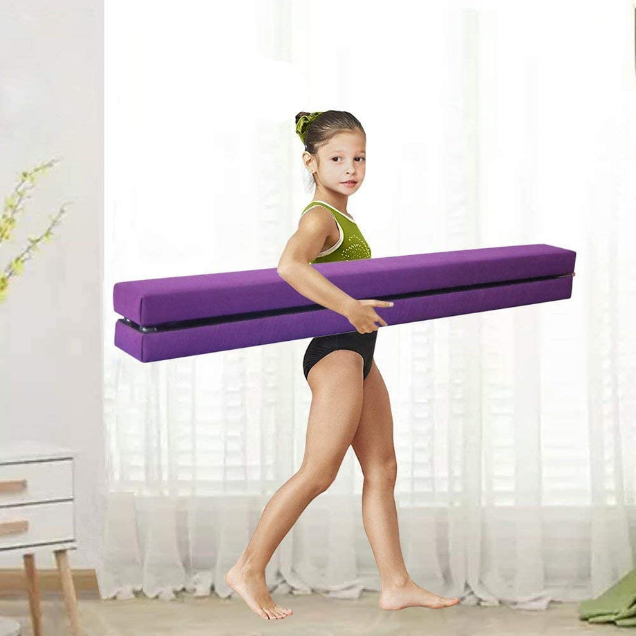 Dripex 210cm Schwebebalken Balance Beam Zusammenfaltbar Gymnastik Kinder Training Beam für Home Gym