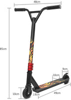 YOLEO Stunt Scooter Freestyle Tretroller Pro Scooter Kickscooter Roller für Kinder und Erwachsene Tragfähigkeit: 100 kg ABEC 7 Steel Y Lenker