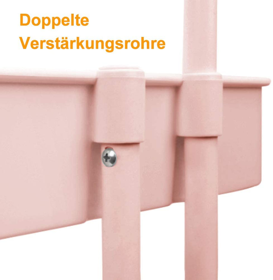 Dripex Rollwagen Küchen Organizer 3-stöckiger Servierwagen Küchenwagen Storage Trolley Cart Küchenregal Allzweckwagen Allzweckregal