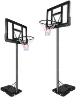 YOLEO Basketballkorb 2,3 bis 3,05 Meter höhenverstellbar mit Ständer Korbanlage Outdoor beweglich für Erwachsene Kinder
