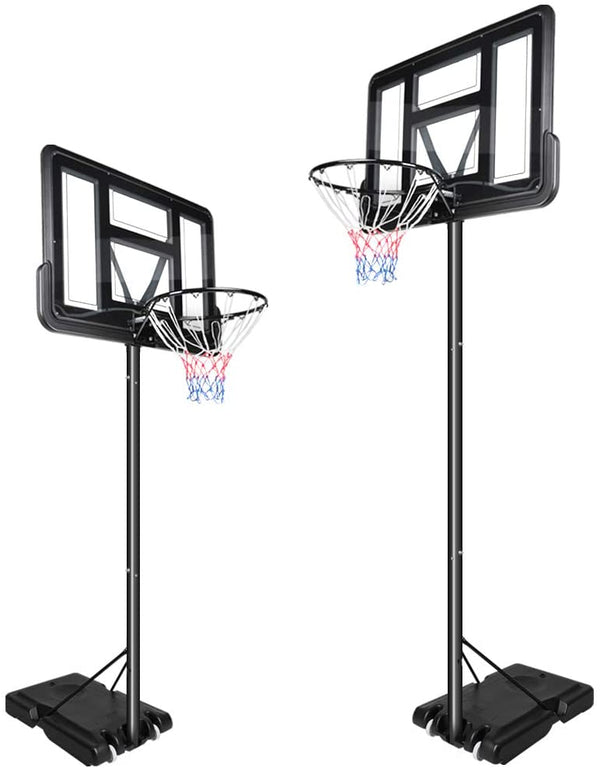 YOLEO Basketballkorb 2,3 bis 3,05 Meter höhenverstellbar mit Ständer Korbanlage Outdoor beweglich für Erwachsene Kinder