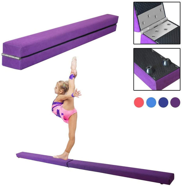 Dripex 210cm Schwebebalken Balance Beam Zusammenfaltbar Gymnastik Kinder Training Beam für Home Gym