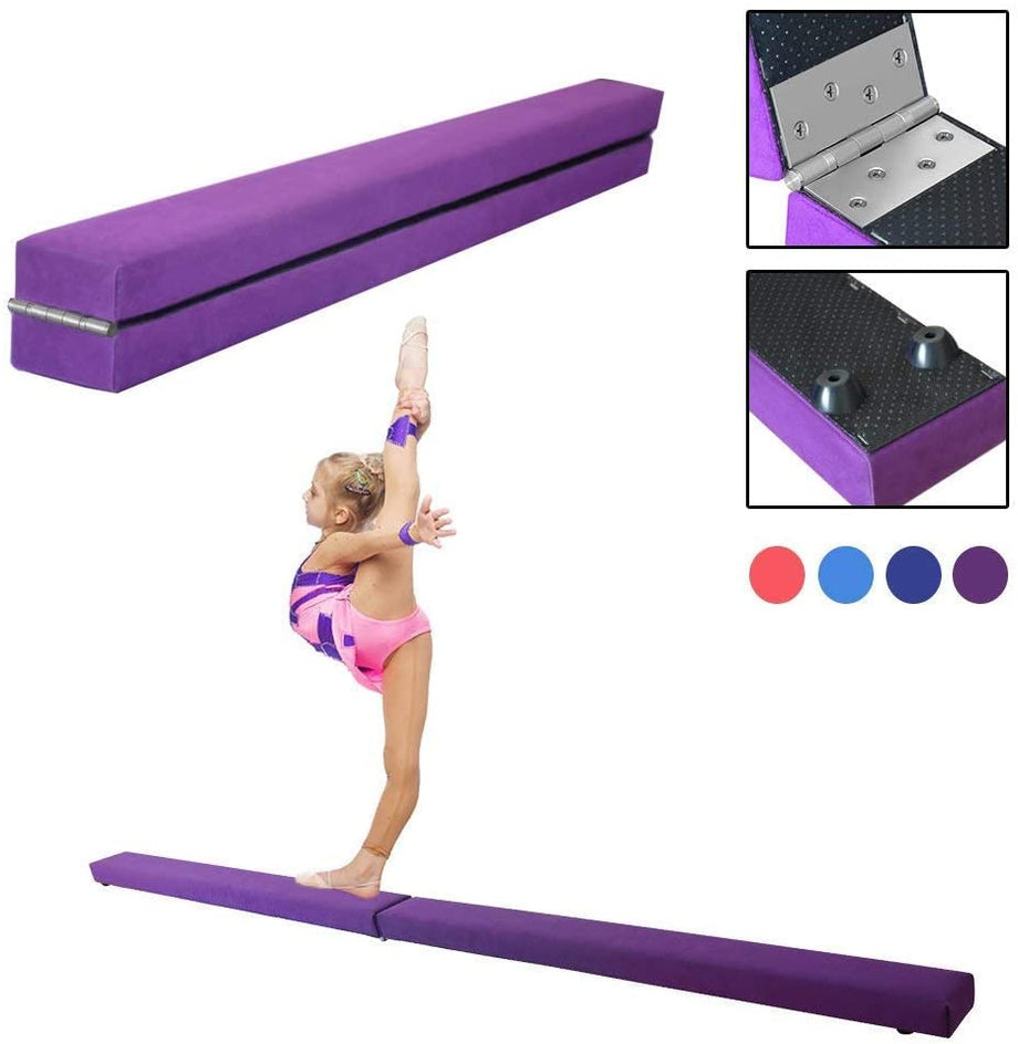 Dripex 210cm Schwebebalken Balance Beam Zusammenfaltbar Gymnastik Kinder Training Beam für Home Gym