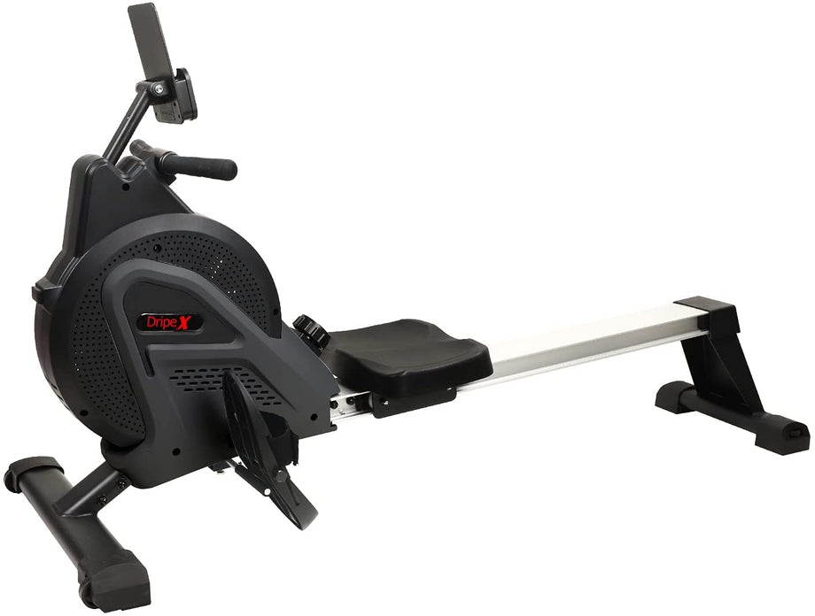 Dripex Rudergerät Magnetbremssystem für Heimgym & Cardio-Training, Rowing Machine mit Aluminium Gleitschiene, Rudermaschine16 stufige Widerstand & LCD-Monitor 2021 Version Rower