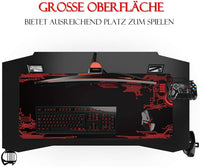 Dripex R-förmiger Computer-Schreibtisch mit gratis großem Mauspad