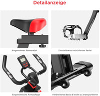 Dripex Heimtrainer, Fitnessbikes Ergometer mit Schutzhülle, Pulsmesser, stufenlose Widerstandseinstellung und großes Trägheitsschwungrad, Benutzergewicht bis 150kg