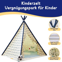 YOLEO Kinderzelt Tipi Spielzelt für Kinder Kinderzimmer Zelt Kinder Geschenke Zelt Indianerzelt - Spielhaus Zelt für Drinnen und Draußen - aus Baumwolle und Leinen