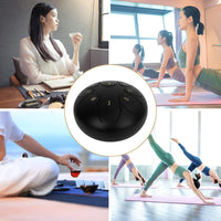 Dripex Steel Drum Zungentrommel Ätherische Trommel Entspannendes Instrument Töne Schlaginstrument Hand Pan 8 Tone mit Trommelschlägeln Tragetasche Note Sticks für Meditation Yoga Klangheilung