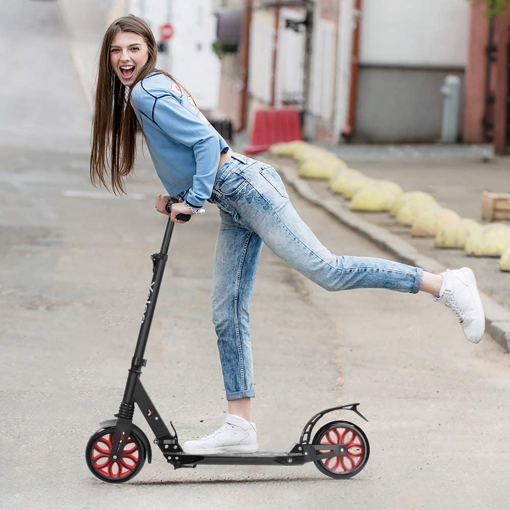 pedal roller für erwachsene YOLEO Scooter für Erwachsene Roller Kickscooter Tretroller Cityroller –  Dripex -DE