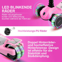 YOLEO Kinder Roller Kinderscooter Dreiradscooter mit LED Leuchtenden Räder