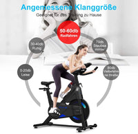 Dripex Heimtrainer Fahrrad, Indoor Hometrainer mit Stahlschwungrad, Magnetbremse, Pulsmesser, LCD-Anzeige und Flaschehalter Benutzergewicht bis 120kg