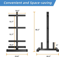 Dripex Hantelscheibenständer, Scheibenständer Für Standard 50mm Bohrung,Stangenhalter mit 6 Stangen, Belastbar bis 400 kg