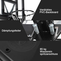 YOLEO Basketballkorb 2,3 bis 3,05 Meter höhenverstellbar mit Ständer Korbanlage Outdoor beweglich für Erwachsene Kinder